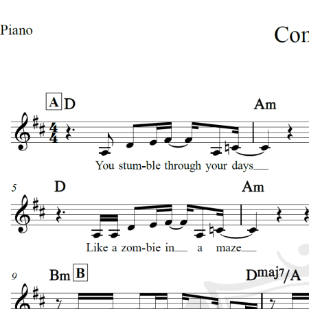 Come alive - Piano/Vocal