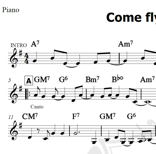 Come fly with me - Piano