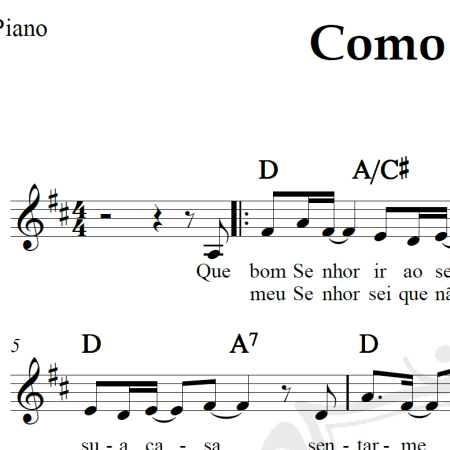 Como és lindo - Piano/Vocal