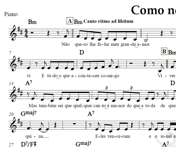 Como nossos pais - Elis Regina - Piano/Vocal