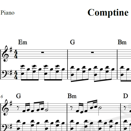 Comptine d'um autre été - Yann Tiersen - Piano