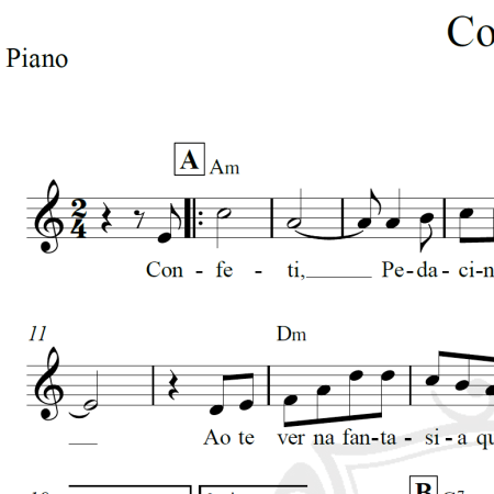 Confeti - Piano/Vocal