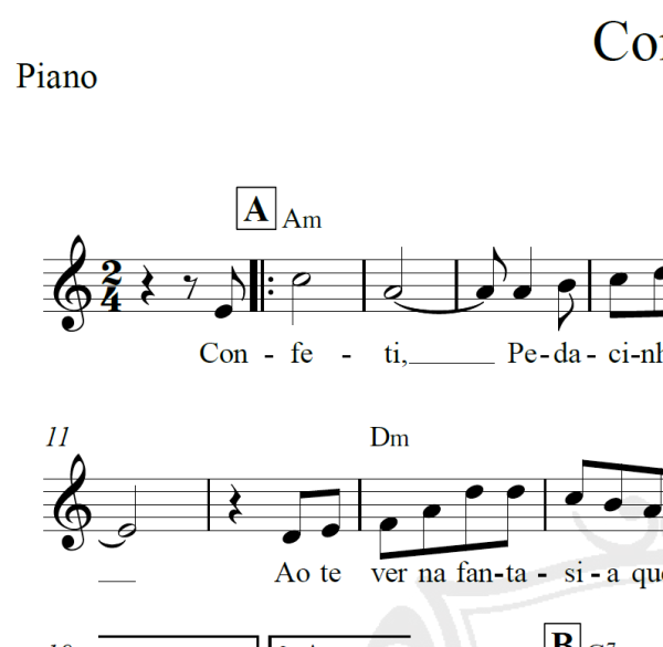 Confeti - Piano/Vocal