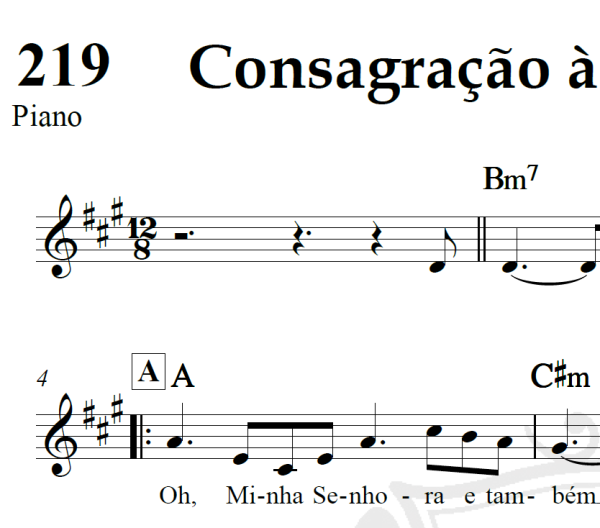 Consagração à Nossa Senhora - Piano/Vocal
