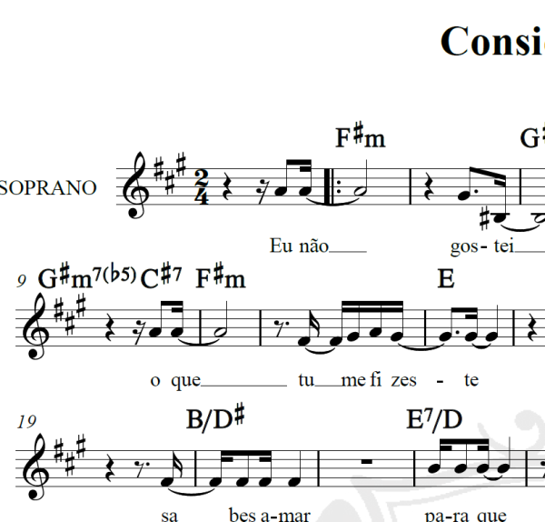 Consideração - Cartola - Piano/Vocal