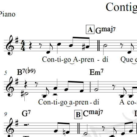 Contigo aprendi - Armando Manzanero - Piano/Vocal