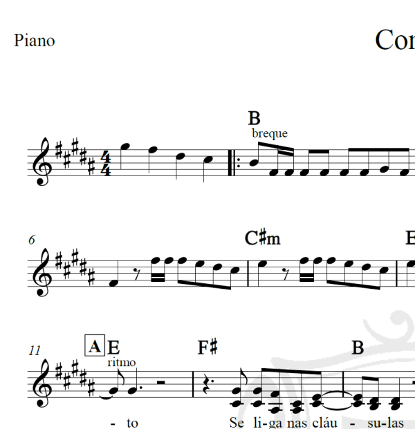 Contrato - Jorge e Mateus - Piano/Vocal