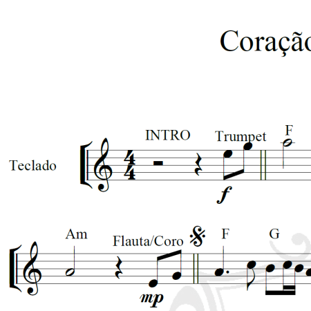 Coração Valente - Piano