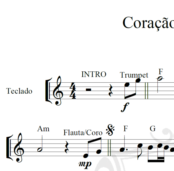 Coração Valente - Piano