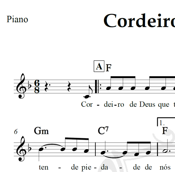 Cordeiro de Deus - Frei Fabreti - Piano/Vocal