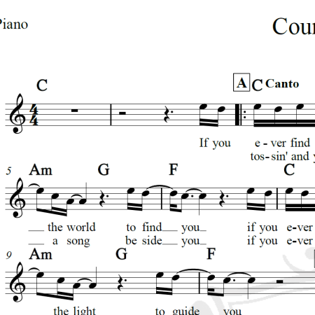 Count on me - Bruno Mars - Piano/Vocal