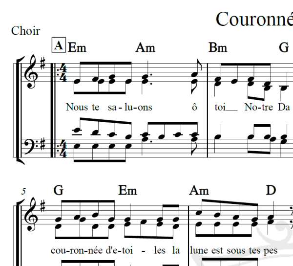 Couronnée D'Étoiles - Arranjo Coral