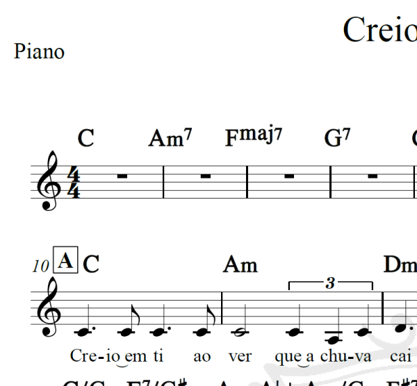 Creio em Ti - Piano/Vocal