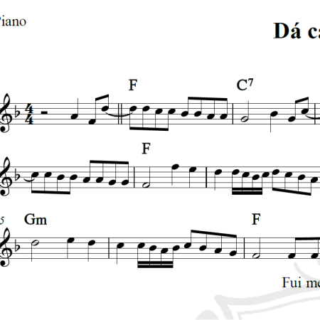 Dá cá um beijo - Roberto Leal - Piano/Vocal