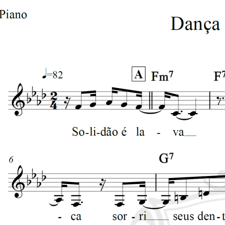 Dança da solidão - Marisa Monte - Piano/Vocal