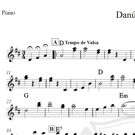 Danúbio Azul - Piano