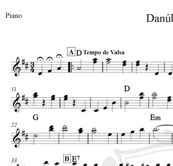 Danúbio Azul - Piano