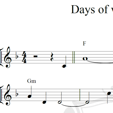 Days of wine and roses - Piano