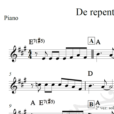 De repente Califórnia - Lulu Santos - Piano