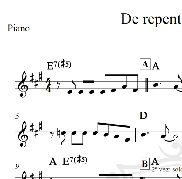 De repente Califórnia - Lulu Santos - Piano