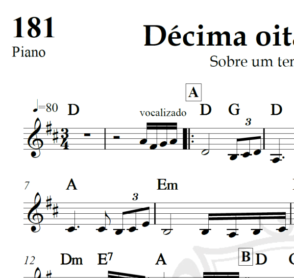 Décima oitava variação - Rachmaninoff - Piano