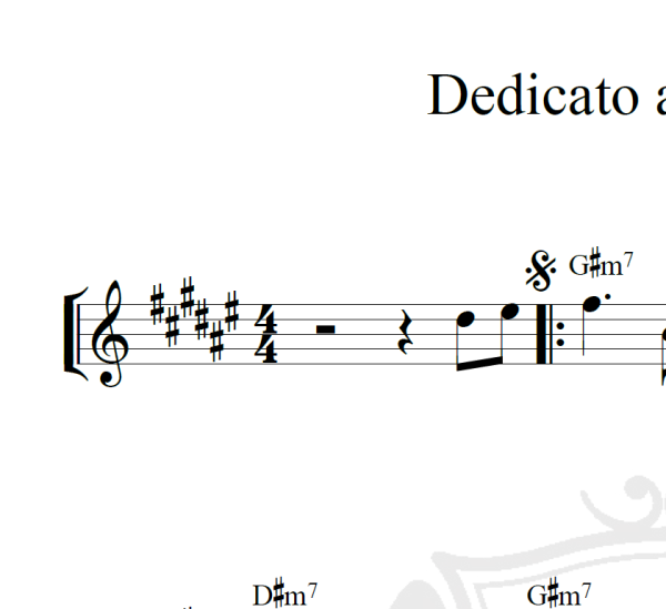 Dedicato a una Stella - Piano