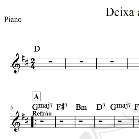Deixa acontecer - Revelação - Cifra