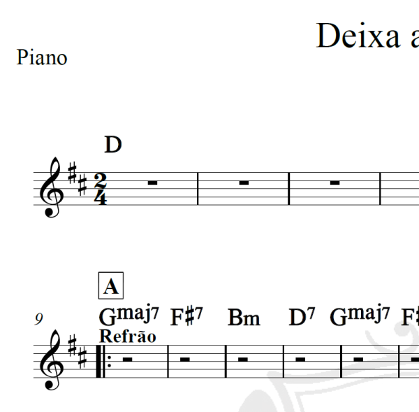Deixa acontecer - Revelação - Cifra