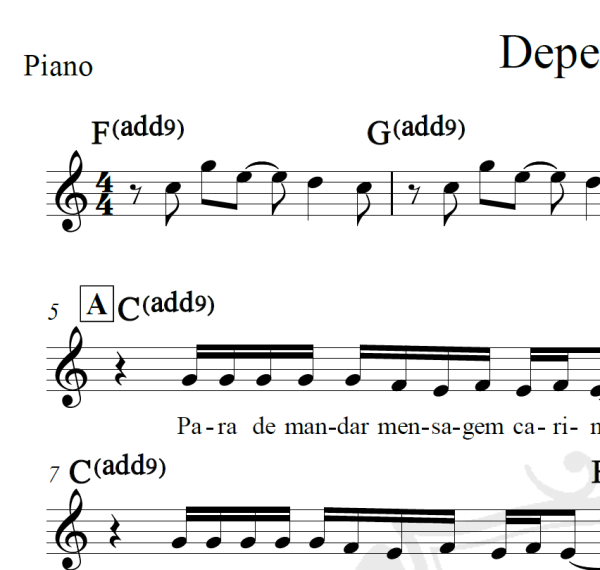 Dependente - Sorriso Maroto - Piano/Vocal