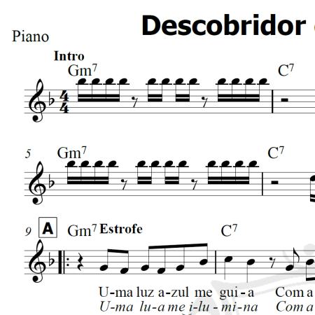 Descobridor dos sete mares - Tim Maia - Piano/Vocal