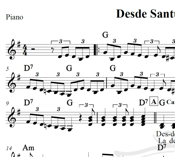 Desde Santurce a Bilbao - Piano/Vocal