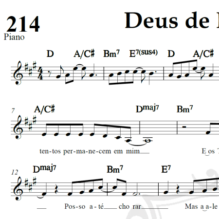 Deus de Promessas - Toque no Altar - Piano/Vocal