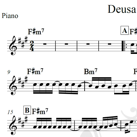 Deusa do amor - Caetano Veloso - Piano/Vocal