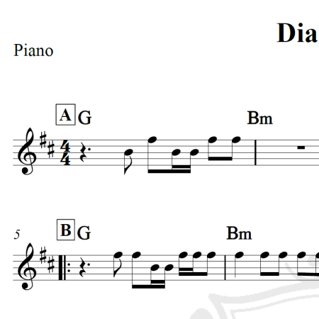 Diamonds - Rihanna - Piano