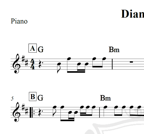Diamonds - Rihanna - Piano