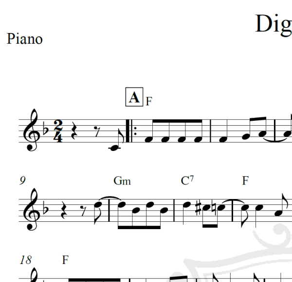 Dig Dim - Piano