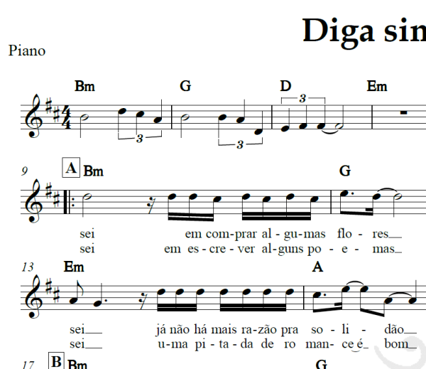 Diga sim pra mim - Isabella Taviani - Piano/Vocal