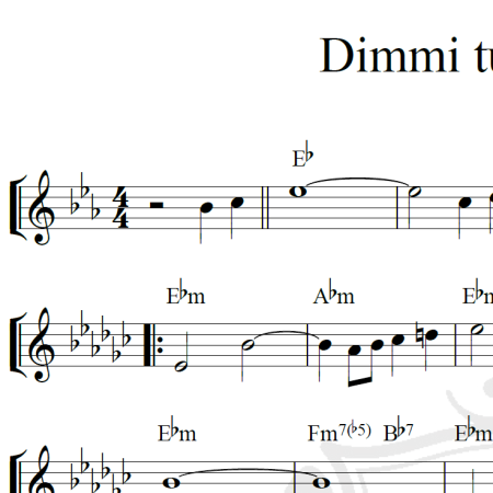 Dimmi tu, primavera - Piano