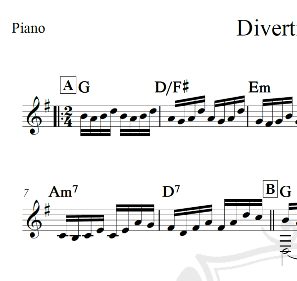 Divertissement - Saint-Preux - Piano