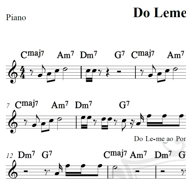 Do Leme ao Pontal - Tim Maia - Piano/Vocal