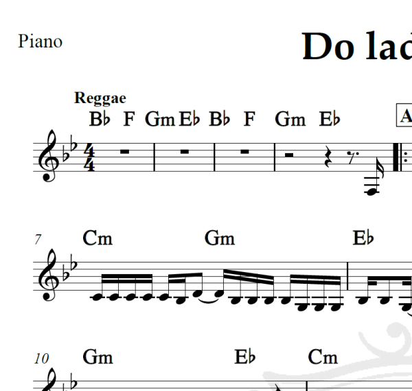 Do lado de cá - Chimarruts - Piano