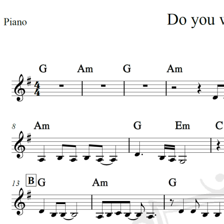 Do you wanna dance - Jonnhy Rivers - Piano