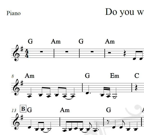 Do you wanna dance - Jonnhy Rivers - Piano