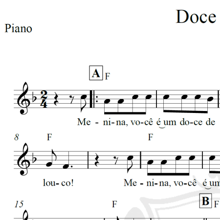 Doce de côco - Piano/Vocal