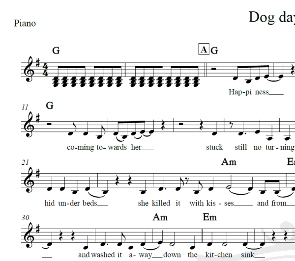 Dog days are over - Florence and the Machine - Piano/Vocal