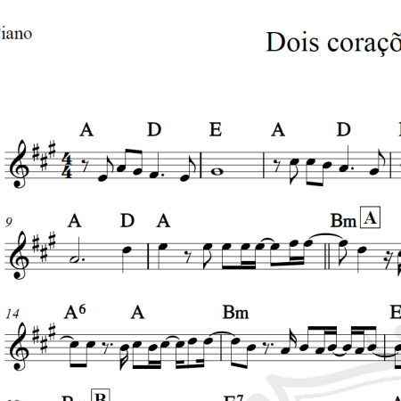 Dois corações e uma história - Zezé di Camargo e Luciano - Piano