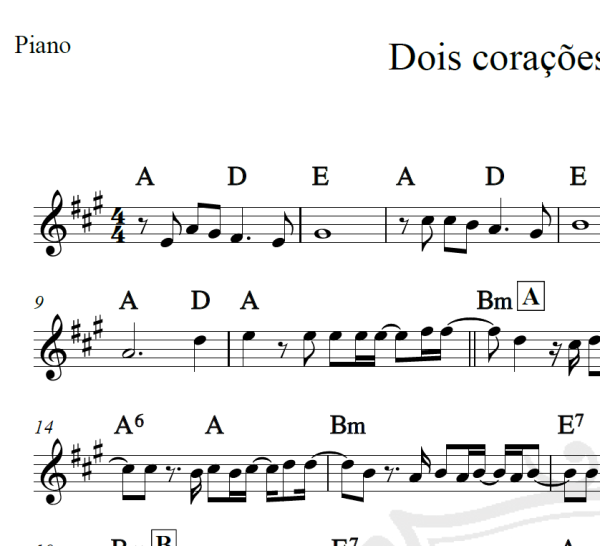 Dois corações e uma história - Zezé di Camargo e Luciano - Piano