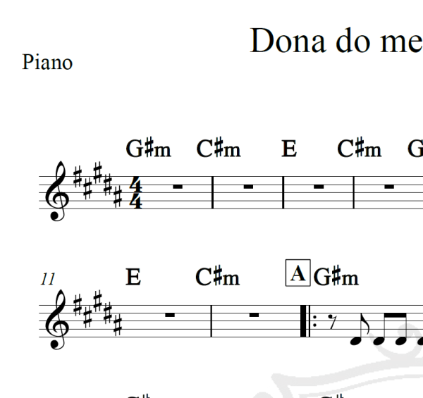 Dona do meu pensamento - Charlie Brown Jr. - Piano