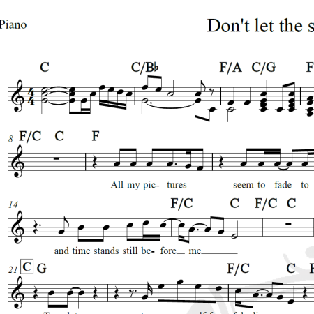 Don't let the sun go donw on me - Elton John - Piano/Vocal