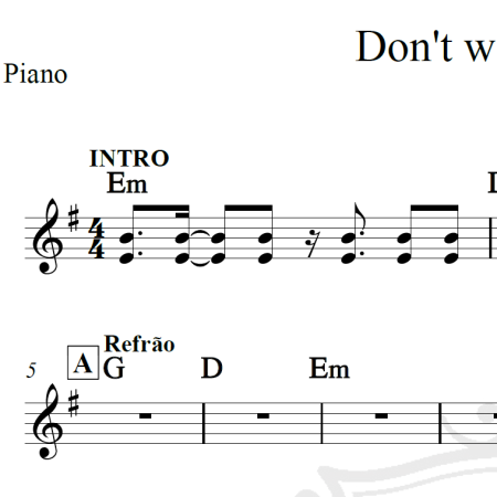 Don't wanna know - Marron 5 - Cifra